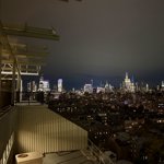 Yoga at night on a rooftop, pretty relaxing