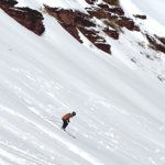 Me getting some fresh tracks, photo by dad